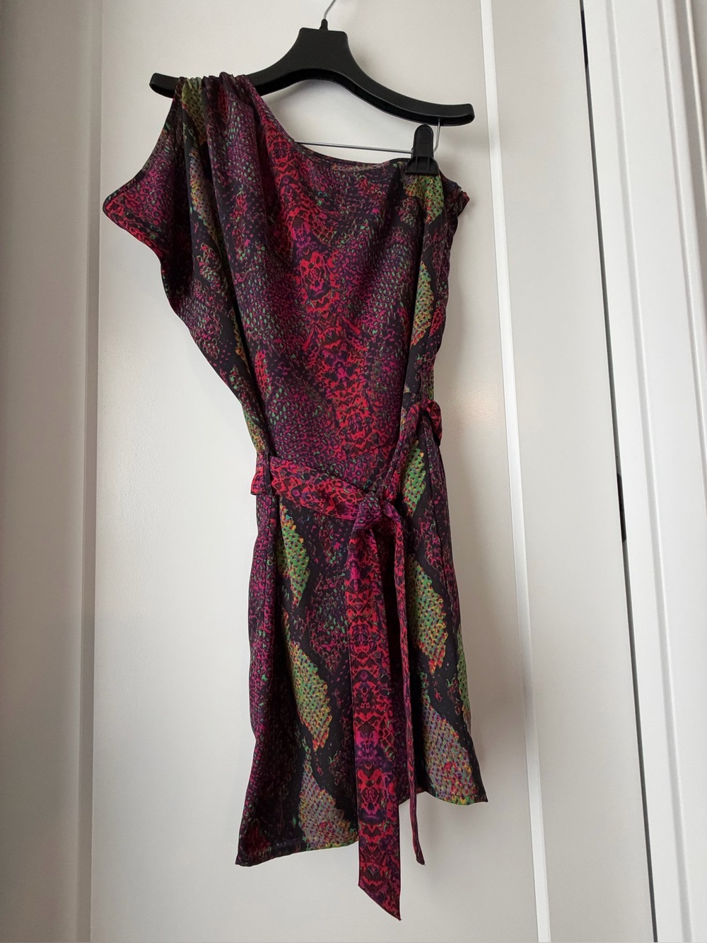 Buffalo David Bitton One-Shoulder Multicolor Dress with Tie